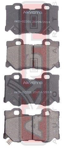 Akyoto AKD-02201 Rear disc brake pads, set AKD02201