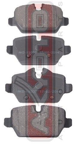 Akyoto AKD-19202 Rear disc brake pads, set AKD19202