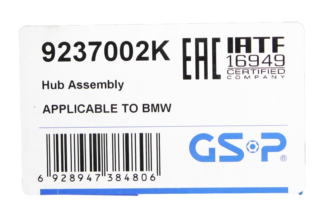 Wheel hub front GSP 9237002K