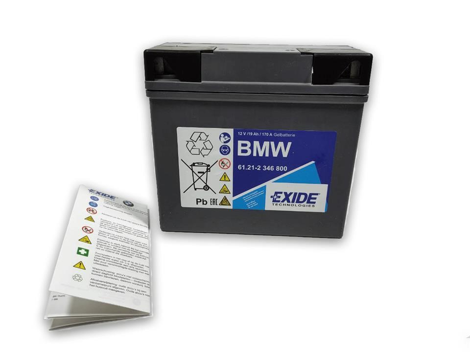 BMW 61 21 2 346 800 Battery Rechargeable BMW 12V 19Ah 170A R + 61212346800