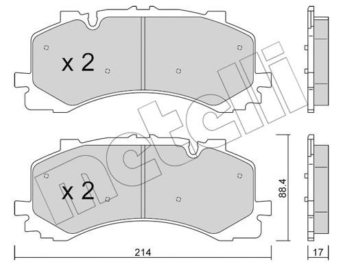 Metelli 22-1252-0 Brake Pad Set, disc brake 2212520