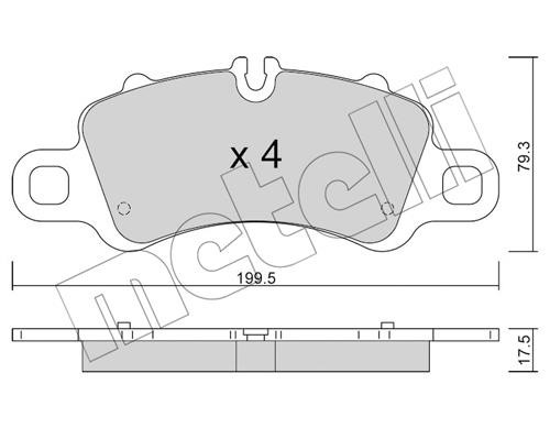 Metelli 22-1254-0 Brake Pad Set, disc brake 2212540