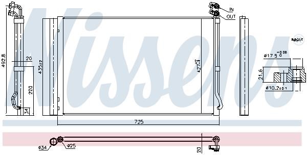 Aircon condenser Tesla Model X: 941226 Nissens AC Condenser