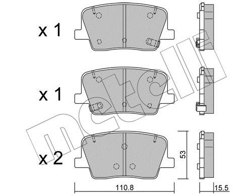 Metelli 22-1232-0 Brake Pad Set, disc brake 2212320