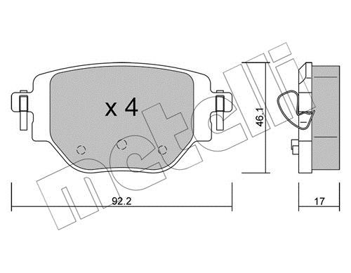 Metelli 22-1246-0 Brake Pad Set, disc brake 2212460