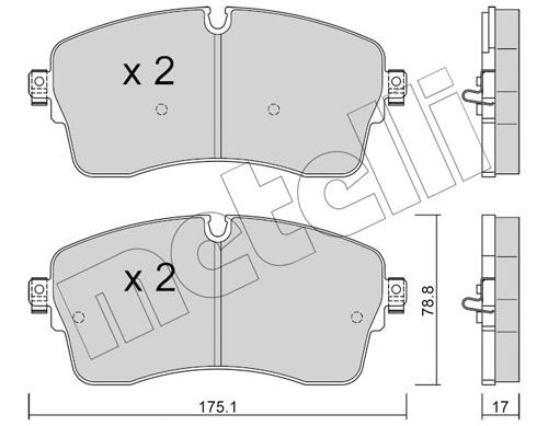 Metelli 22-1250-0 Brake Pad Set, disc brake 2212500