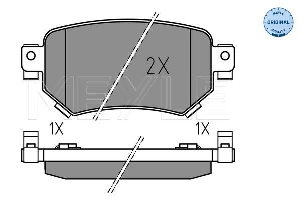 Meyle 025 223 4915 Brake pad set 0252234915 0252234915 Meyle Brake pad set