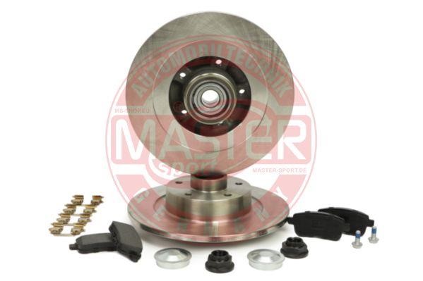 Brake discs with pads rear non-ventilated, set Master-sport 201062011