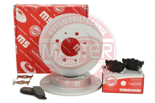 Brake discs with pads rear non-ventilated, set Master-sport 201003340