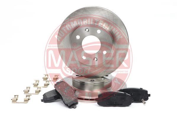 Master-sport 201801450 Front ventilated brake discs with pads, set 201801450