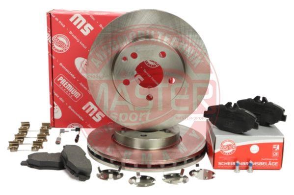 Front ventilated brake discs with pads, set Master-sport 202801760