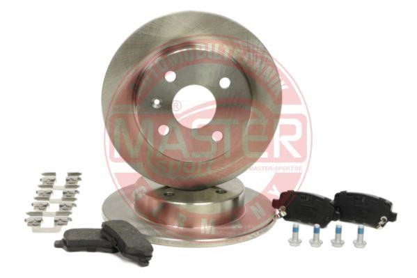 Master-sport 201002510 Brake discs with pads rear non-ventilated, set 201002510