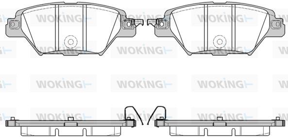 Woking P16123.04 Front disc brake pads, set P1612304 P1612304 Woking Front disc brake pads, set