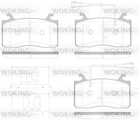 Woking P16593.12 Front disc brake pads, set P1659312