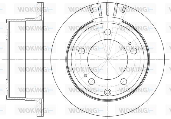 Woking D61735.10 Rear ventilated brake disc D6173510