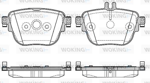 Woking P16923.00 Rear disc brake pads, set P1692300