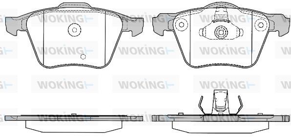 Woking P11433.10 Front disc brake pads, set P1143310