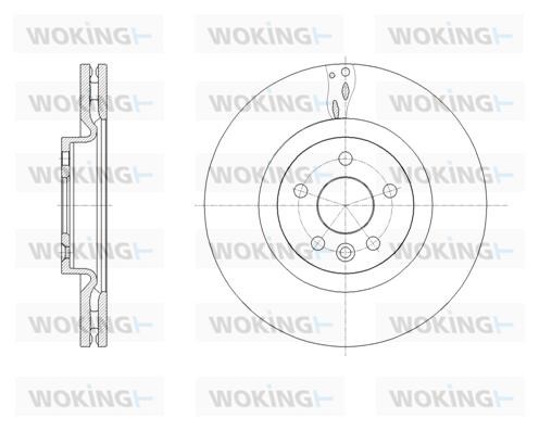 Woking D61786.10 Front brake disc ventilated D6178610