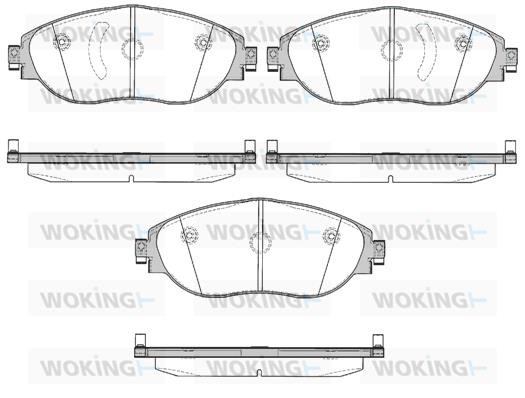 Woking P15703.00 Front disc brake pads, set P1570300