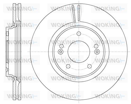 Woking D61781.10 Front brake disc ventilated D6178110