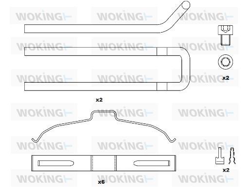 Woking ACA8569.00 Mounting kit brake pads ACA856900