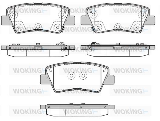 Woking P12623.85 Rear disc brake pads, set P1262385