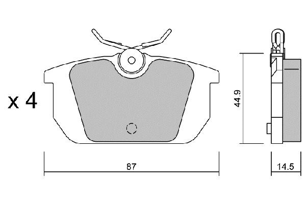 Aisin BPFI-2007 Brake Pad Set, disc brake BPFI2007