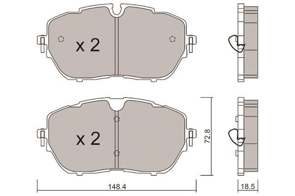 Aisin BPPE-1025 Brake Pad Set, disc brake BPPE1025