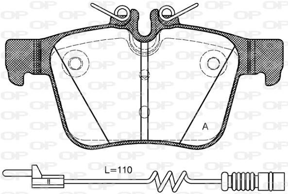 Open parts BPA151620 Brake Pad Set, disc brake BPA151620