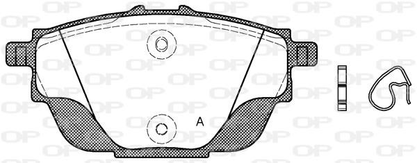 Open parts BPA155700 Brake Pad Set, disc brake BPA155700