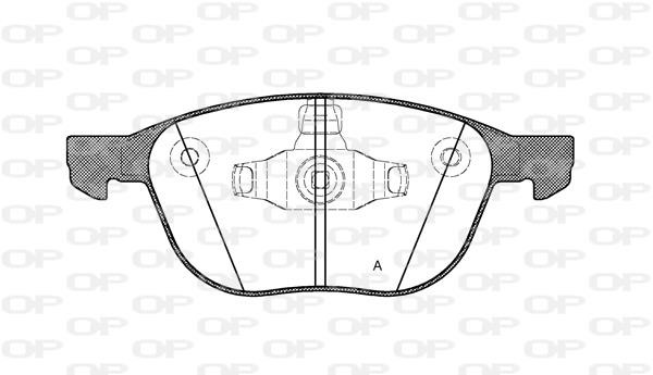 Open parts BPA108250 Brake Pad Set, disc brake BPA108250