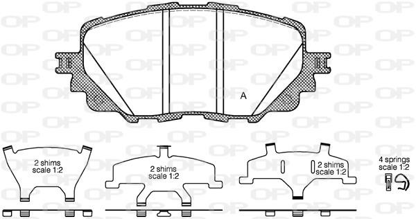 Open parts BPA1708.00 Brake Pad Set, disc brake BPA170800