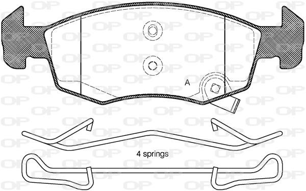 Open parts BPA1634.02 Brake Pad Set, disc brake BPA163402