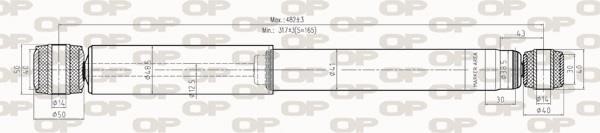 Open parts SAB8264.32 Rear oil and gas suspension shock absorber SAB826432
