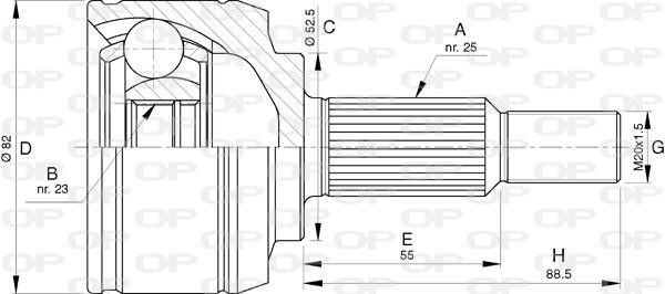 Open parts CVJ5765.10 Joint Kit, drive shaft CVJ576510