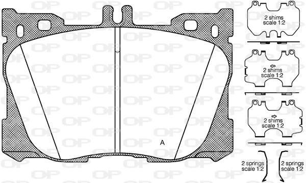 Open parts BPA1705.00 Brake Pad Set, disc brake BPA170500