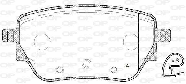 Open parts BPA1838.00 Brake Pad Set, disc brake BPA183800