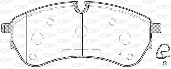 Open parts BPA1830.00 Brake Pad Set, disc brake BPA183000