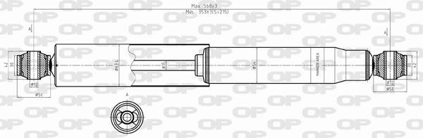 Open parts SAB8287.32 Rear oil and gas suspension shock absorber SAB828732