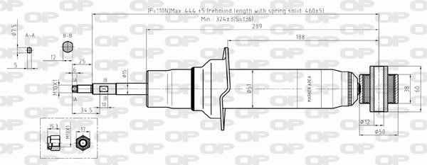 Open parts SAB8334.32 Rear oil and gas suspension shock absorber SAB833432