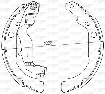 Open parts BSA2264.00 Brake shoe set BSA226400