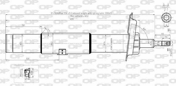 Open parts SAB8343.31 Front right gas oil shock absorber SAB834331