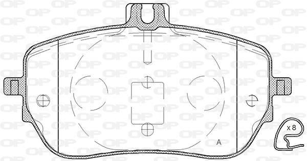 Open parts BPA1827.00 Brake Pad Set, disc brake BPA182700