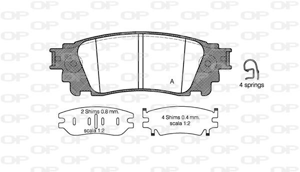 Open parts BPA163600 Brake Pad Set, disc brake BPA163600