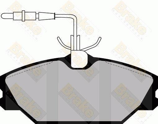 Brake engineering PA475 Brake Pad Set, disc brake PA475