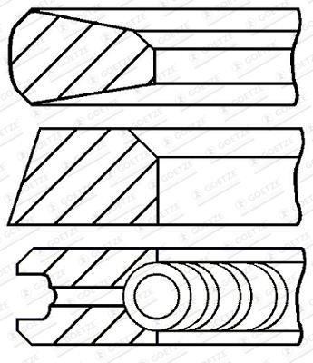 0878480000 Goetze RING SET, PISTON, 1cyl, std