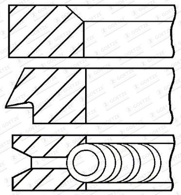 Goetze 08-283900-00 RING SET, PISTON, 1cyl, std 0828390000