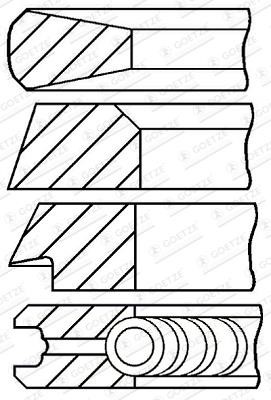 0817940000 Goetze RING SET, PISTON, 1cyl, std