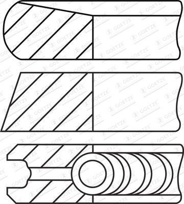 Piston Ring Kit Goetze 08-450600-00
