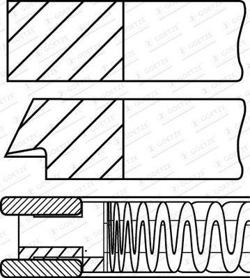 Goetze 08-141300-10 Piston Ring Kit 0814130010